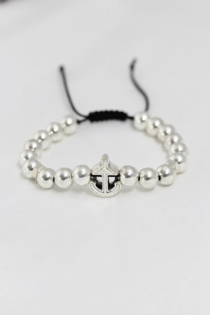 Gümüş Renk Çapa Figürlü Asansörlü Erkek Bileklik