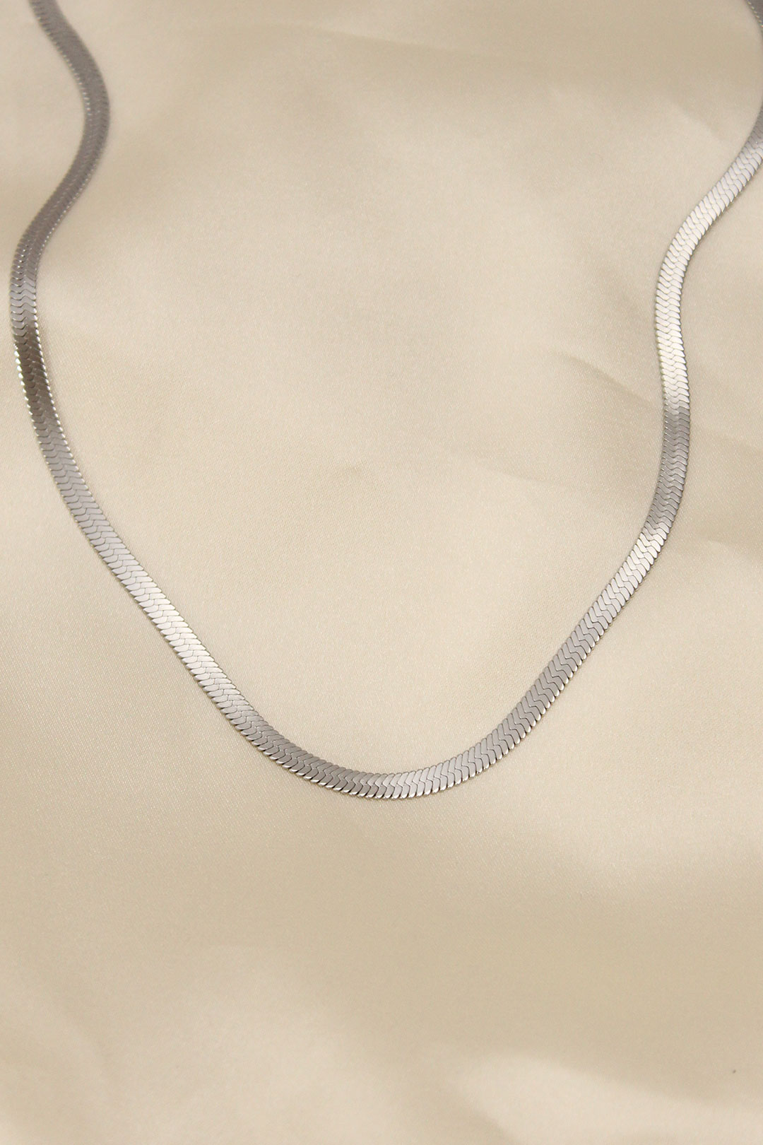 316L Çelik Silver Renk 45 cm İtalyan Zincir Model Kadın Kolye - Görsel 2