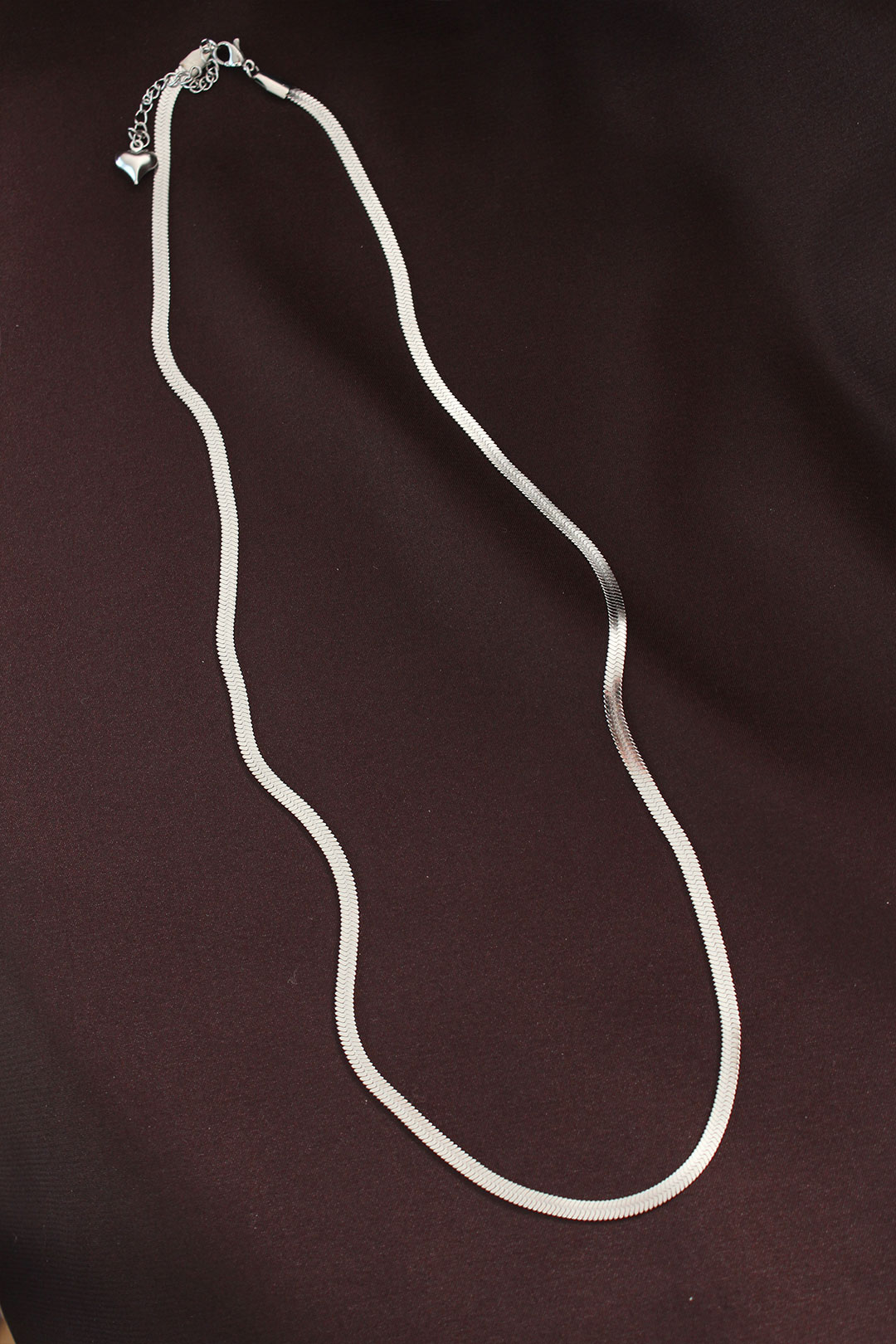 316L Çelik Gümüş Renk 60 cm İtalyan Zincir Kolye - Görsel 2