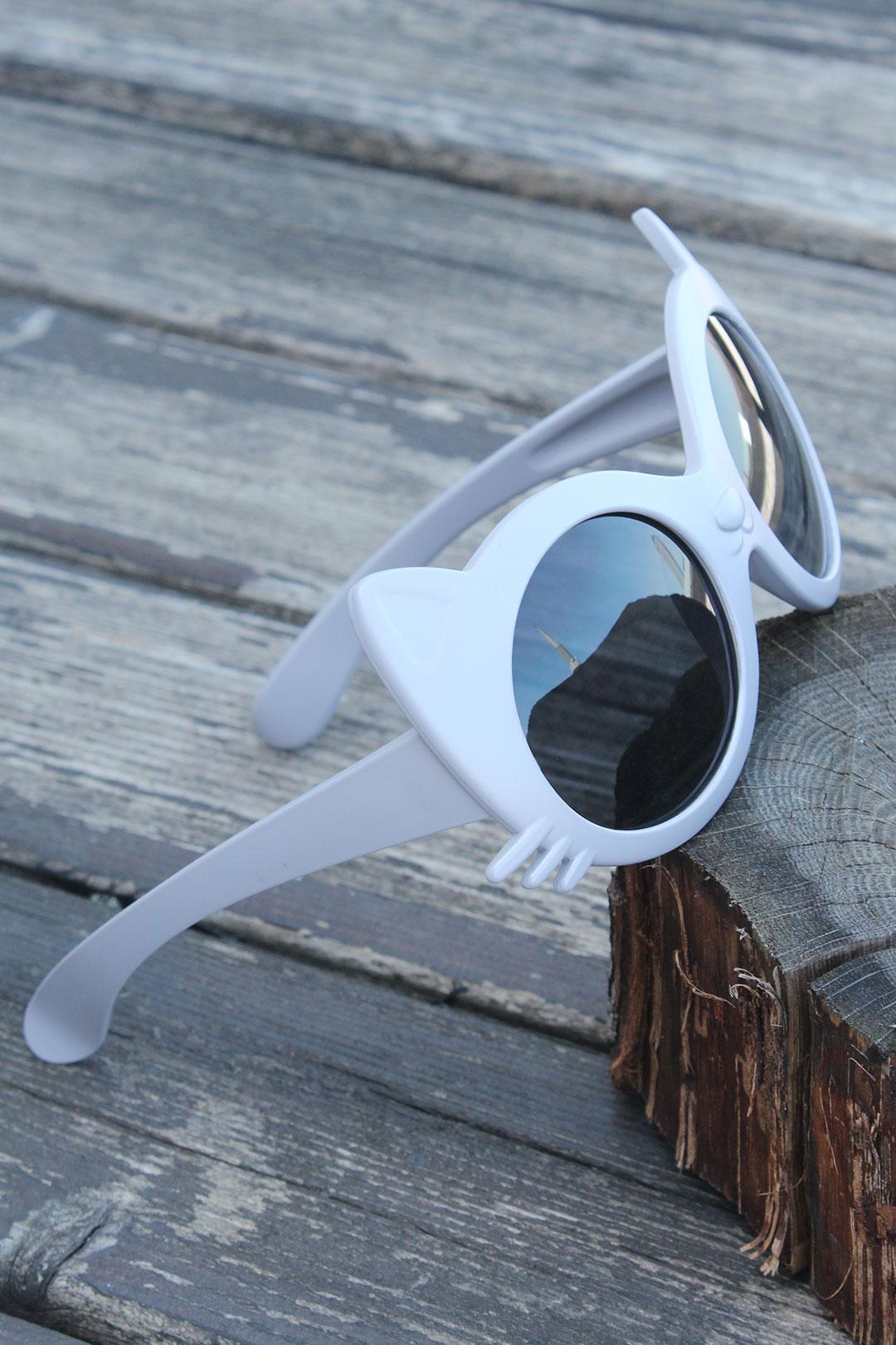 Gri Renk Kedi Model Çocuk Gözlüğü - Görsel 2