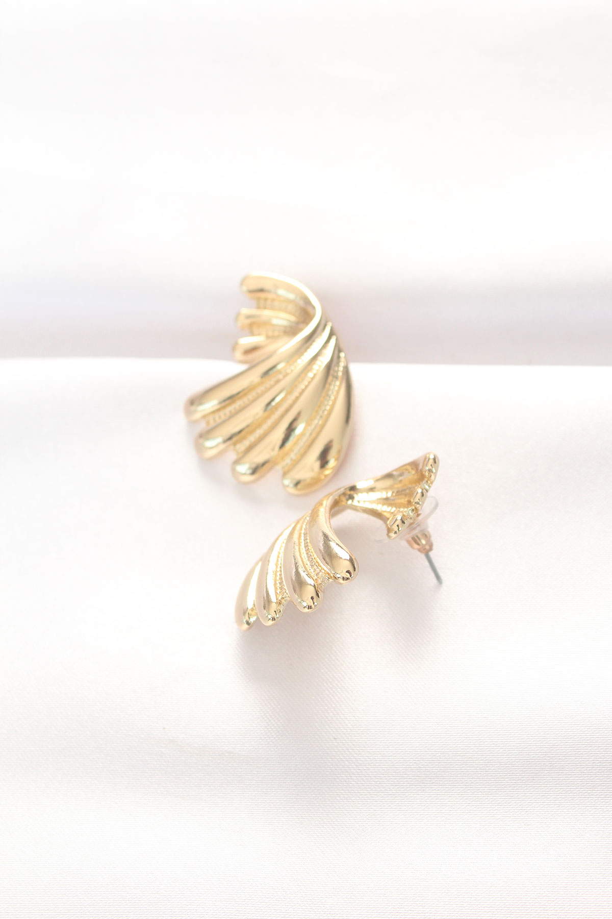 Pirinç Gold Renk Küpe - Görsel 2