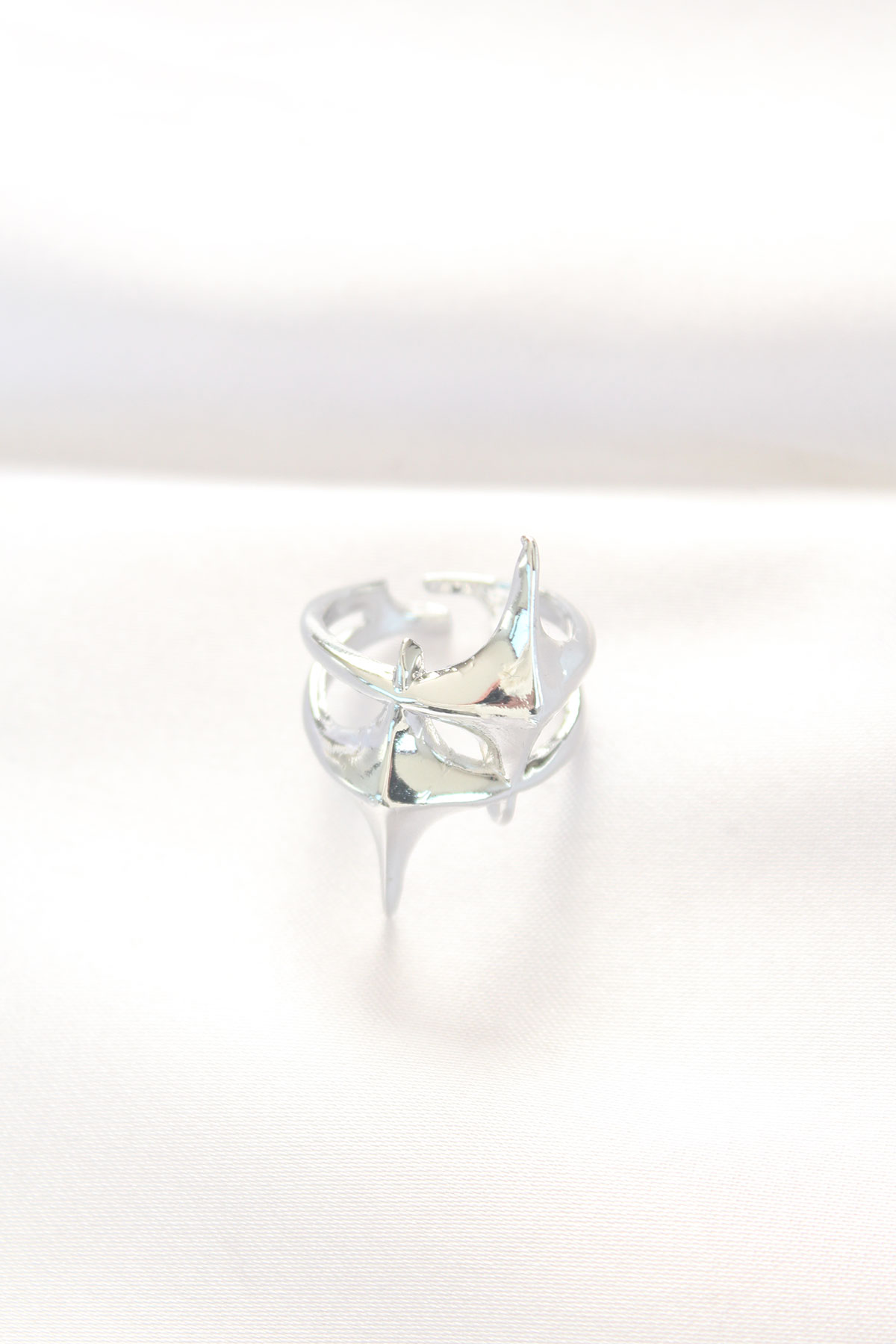 Yıldız Model Silver Renk Ayarlanabilir Yüzük - Görsel 2