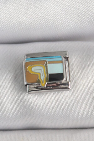 316L Çelik Gümüş Renk Renkli Portre Model Nomination Charm