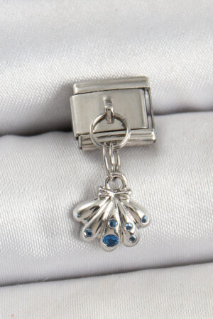 316L Çelik Sallantılı Fiyonklu Buket Model Gümüş Renk Nomination Charm