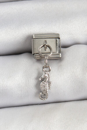 316L Çelik Sallantılı Deniz Atı Model Gümüş Renk Nomination Charm