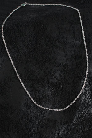 316L Çelik Halat Zincir Model Gümüş Renk Erkek Kolye