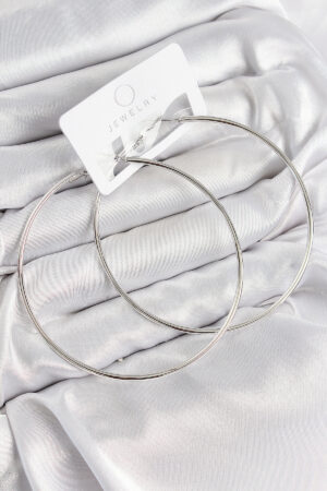 Pirinç Halka Model Gümüş Renk Kadın Küpe