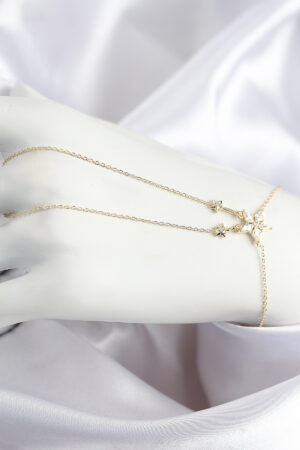 Pirinç Zirkon Taşlı Yıldız Model Gold Renk Şahmeran