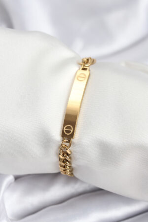 316L Çelik Gold Renk Yazı Yazmaya Uygun Kadın Bileklik