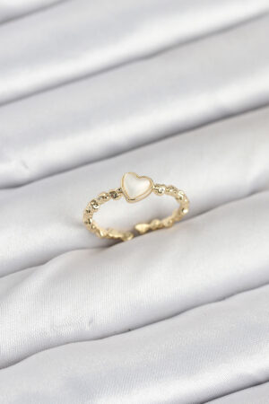 Pirinç Gold Renk Kalpli Model Kadın Yüzük