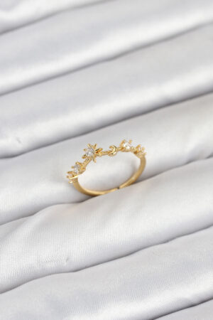 Pirinç Gold Renk Manifest Kadın Yüzük