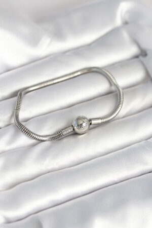 Gümüş Renk Pirinç Charm Bileklik