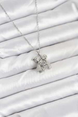 316L Çelik Zincir Gümüş Renk Erkek Kız Model Kadın Kolye