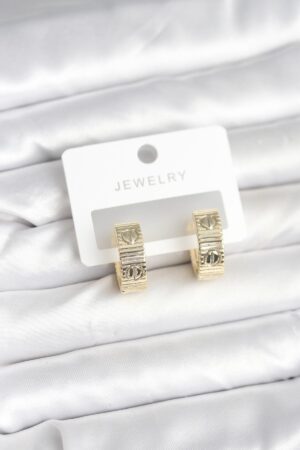 Pirinç Gold Renk Halka Kadın Küpe