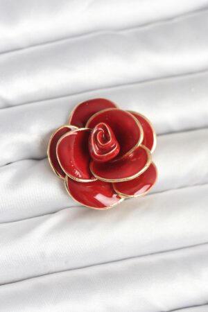Kırmızı Gül Model Broş