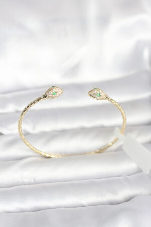 Pirinç Gold Renk Yılan Model Bileklik