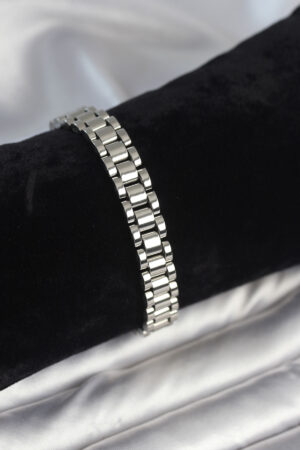 316L Çelik Gümüş Renk 9 mm Kalınlık Erkek Bileklik