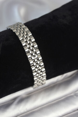 316L Çelik 12 mm Kalınlıkta Gümüş Renkli Erkek Bileklik