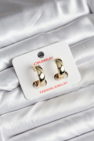 14K Gold Renk Kaplama Halka CM Kadın Küpe