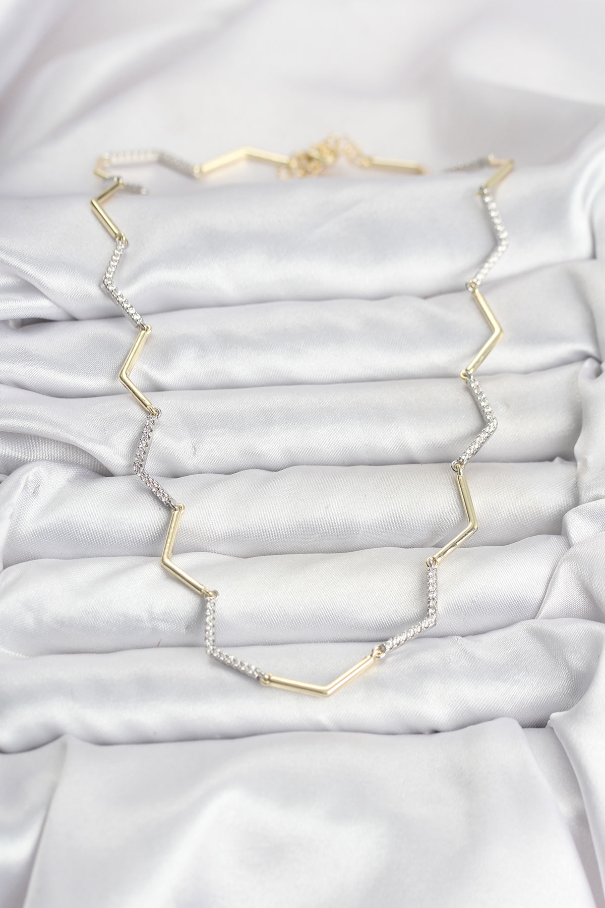 VIP Seri Zikzak Model Kadın Kolye - Görsel 2