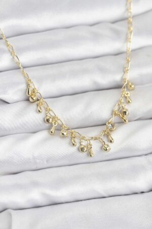316L Çelik Zincir Gold Renk Kadın Kolye