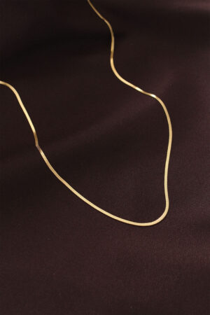 Çelik Gold Renk 60 cm İnce İtalyan Zincir Kolye