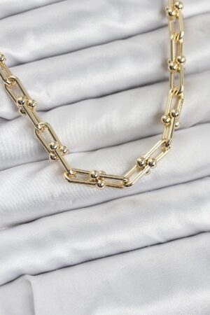 Pirinç Gold Renk Tifani Model Kadın Kolye