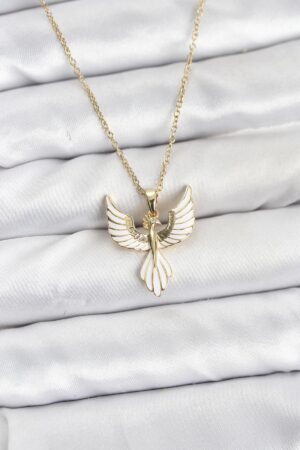 316L Çelik Zincir Gold Renk Anka Kuşu Model Kadın Kolye