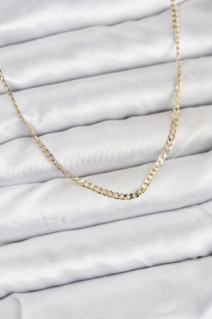 CM 14K Gold Renk Pirinç Zincir Model Kadın Kolye