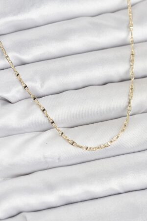 CM 14K Gold Renk Pirinç Gemi Zinciri Model Kadın Kolye