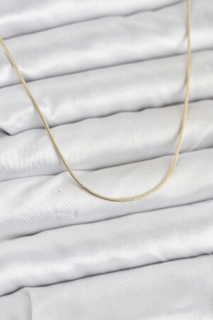 CM 14K Gold Renk Yılan Zincir Model Kadın Kolye