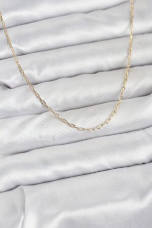 CM 14K Gold Renk Ataç Zincir Model 60 cm Kadın Kolye