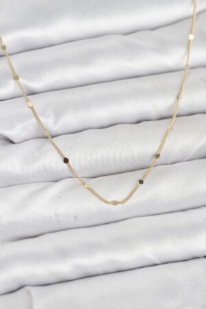 CM 14K Gold Renk Ezme Pul Model 60 cm Kadın Kolye