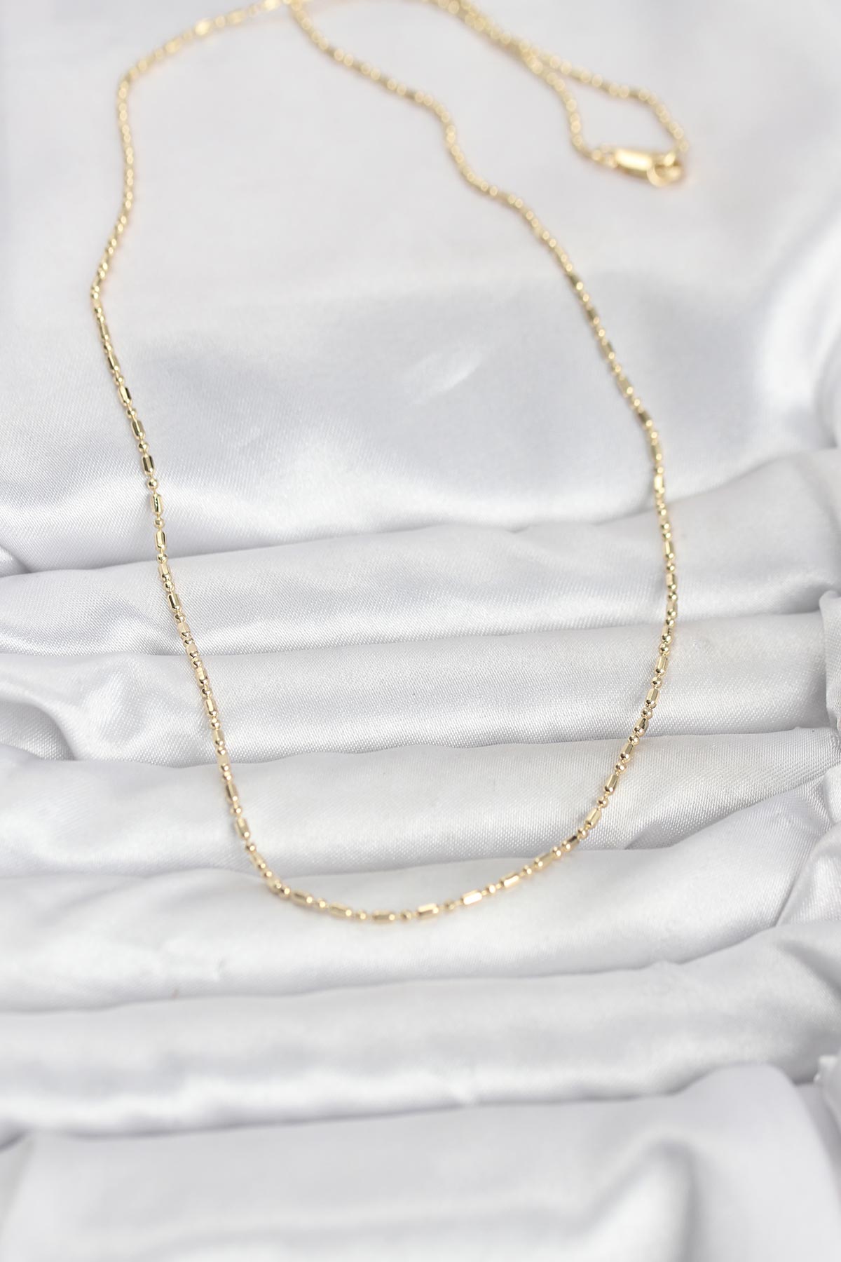 CM 14K Gold Renk Zincirli 60 cm Kadın Kolye - Görsel 2