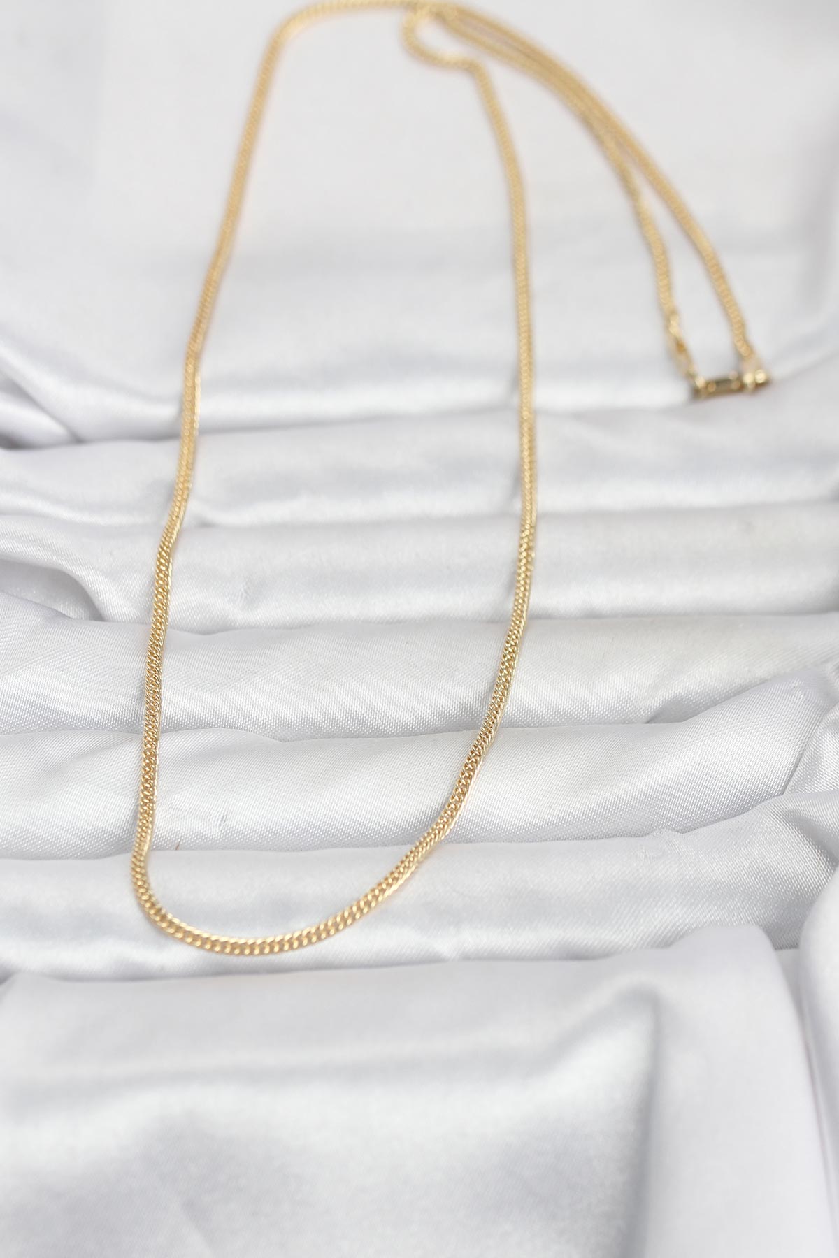 CM 14K Gold Renk Dolgun Zincir Model 60 cm Kadın Kolye - Görsel 2