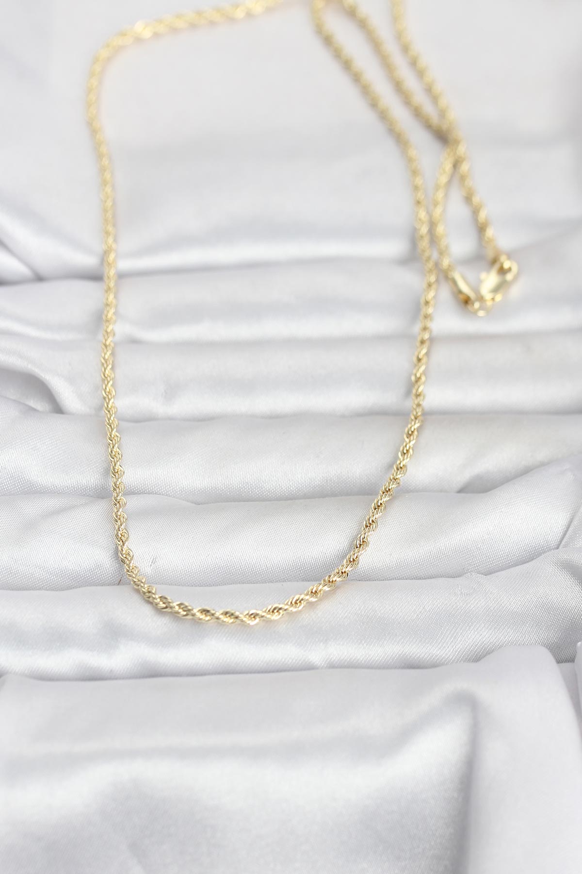 CM 14K Gold Renk Burgu Model Zincirli 60 cm Kadın Kolye - Görsel 2