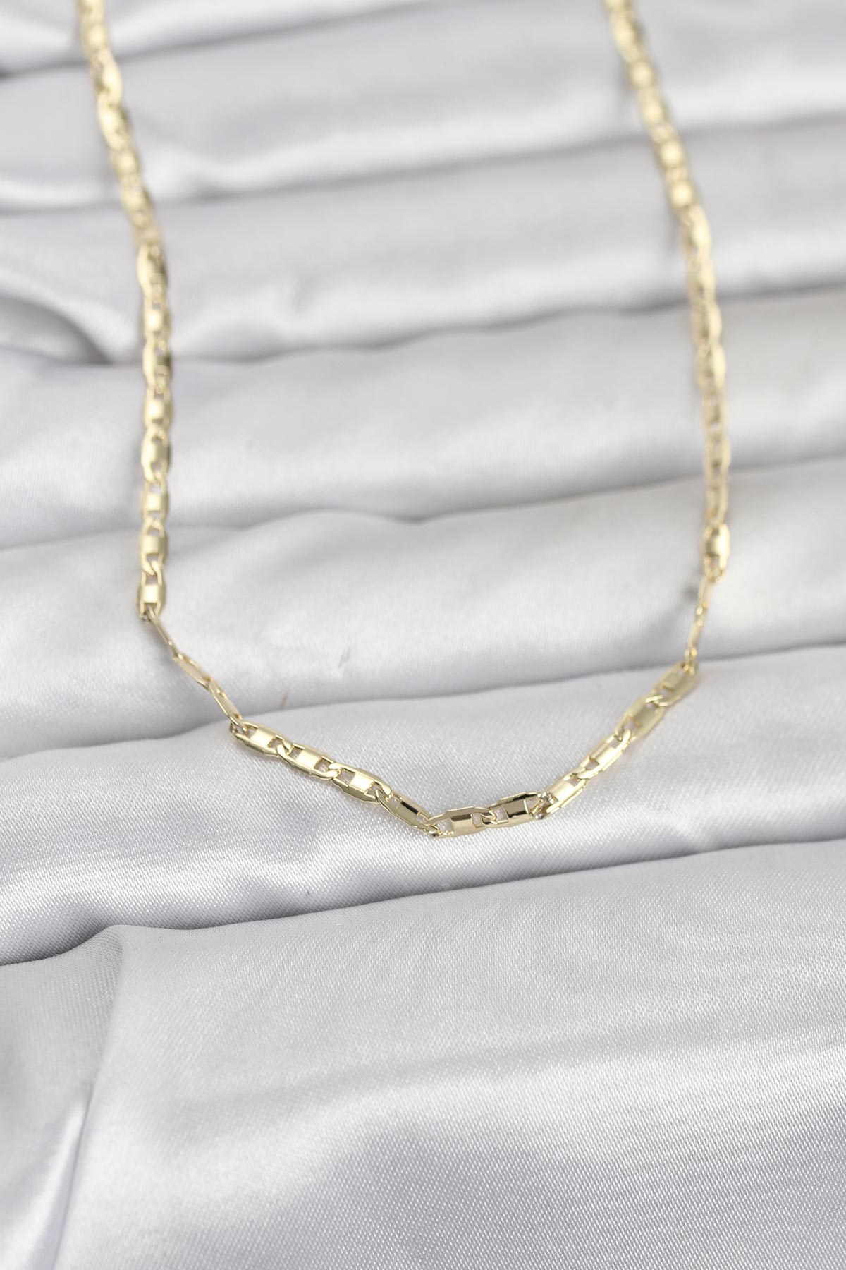 CM 14K Gold Renk Gemici Zincir Model 60 cm Kadın Kolye