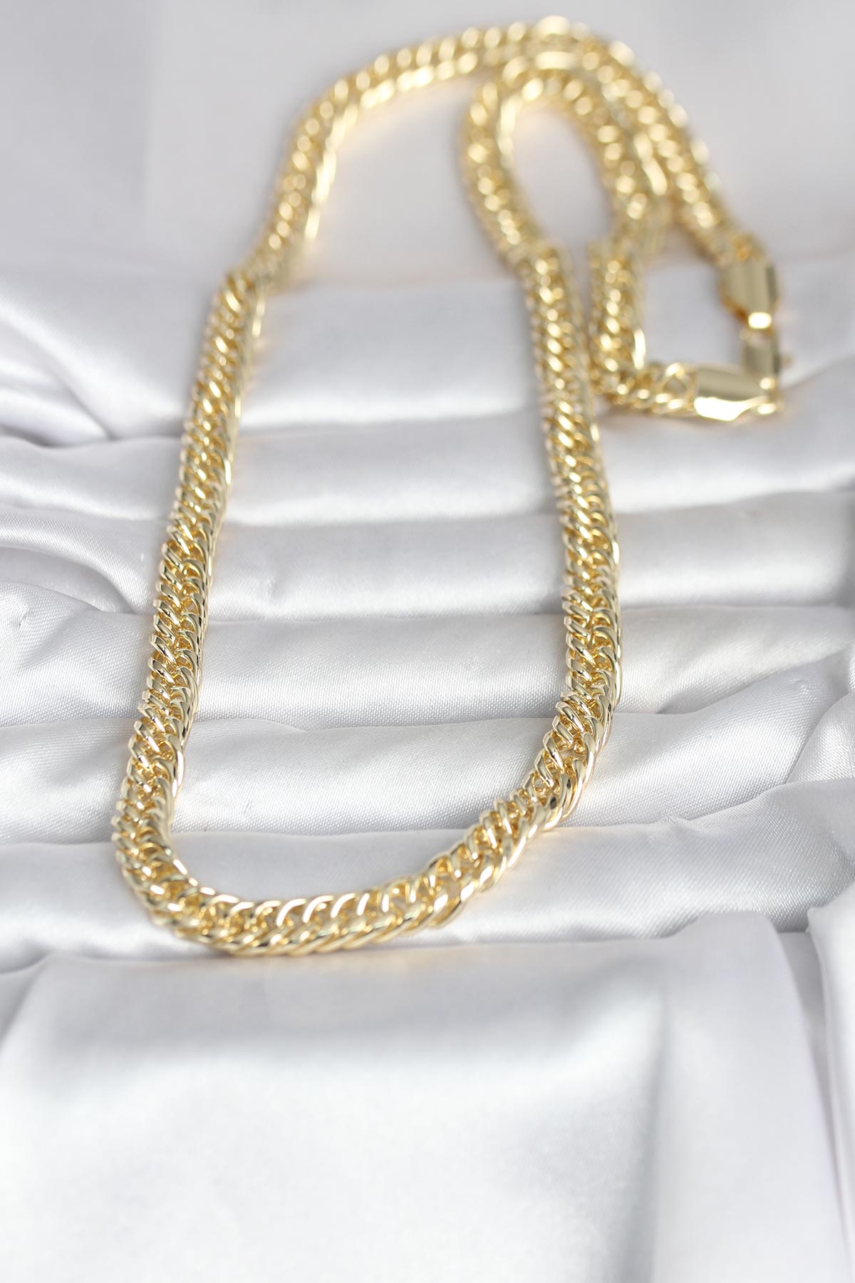 CM 14K Gold Renk Kalın Zincir Model 60 cm Kadın Kolye - Görsel 2