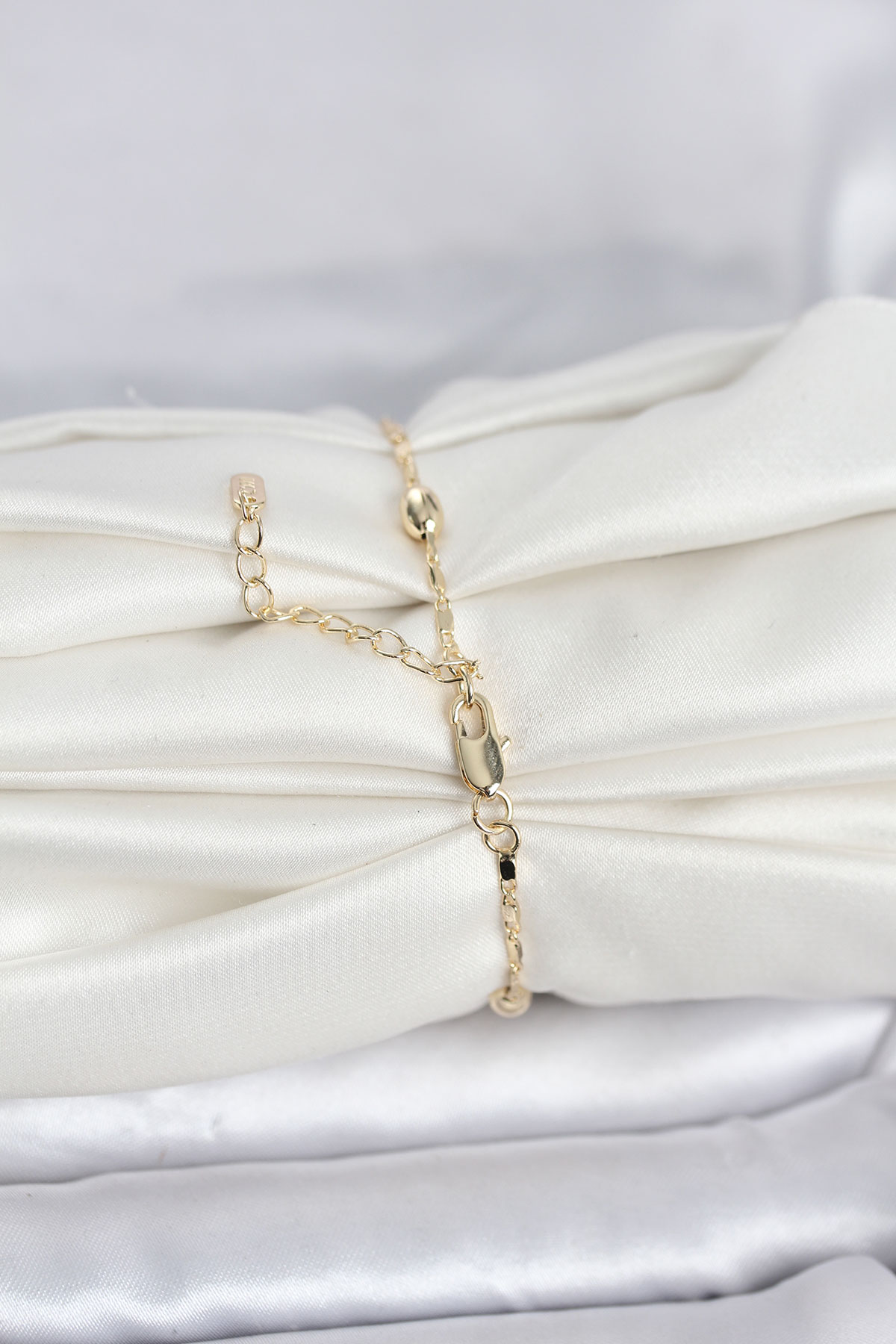 CM 14K Gold Renk Damla Topçuk Model Kadın Bileklik - Görsel 2