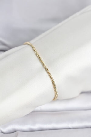 CM 14K Gold Renk Burgulu Zincir Model Kadın Bileklik