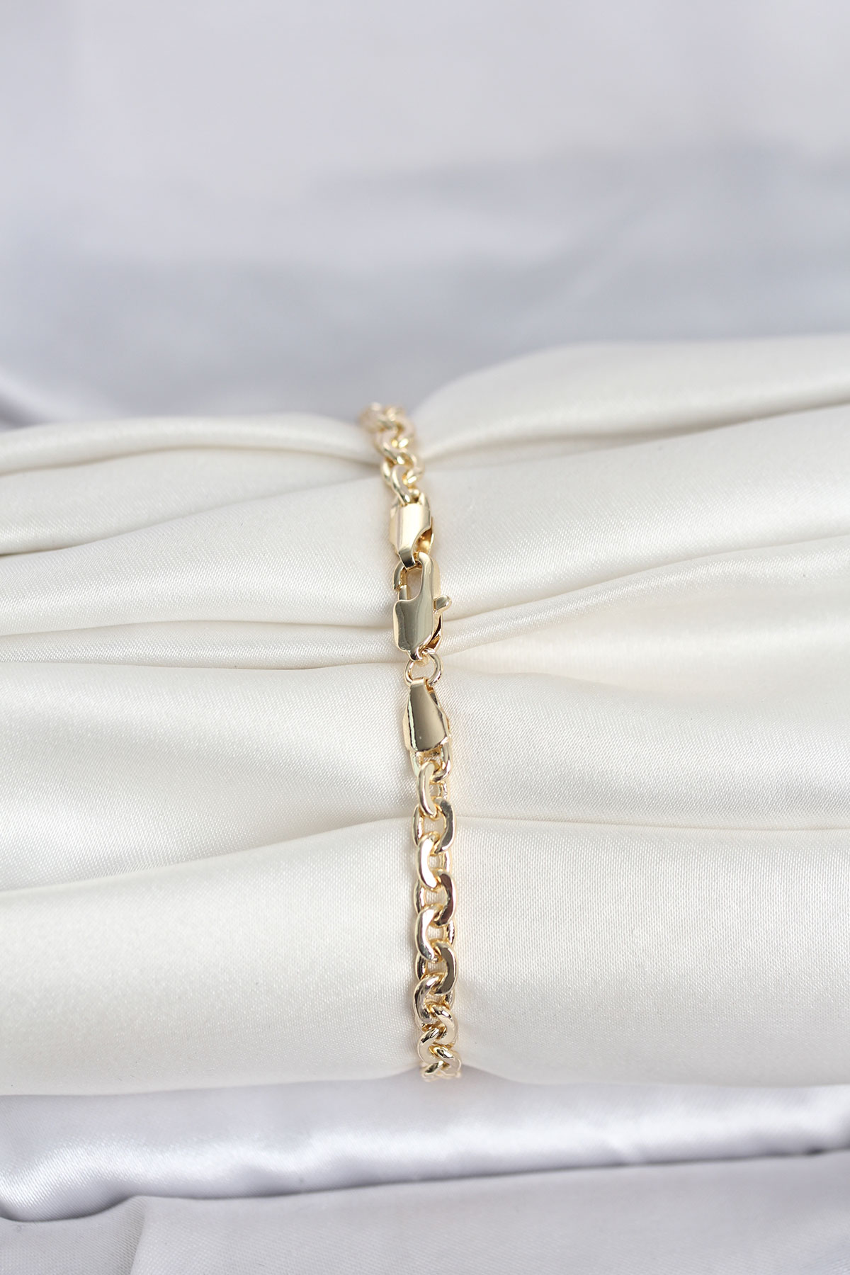 CM 14K Gold Renk Zincir Model Kadın Bileklik - Görsel 2