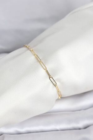 CM 14K Gold Renk Ataç Zincir Model Kadın Bileklik