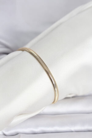 CM 14K Gold Renk Yassı Yılan Zincir Model Kadın Bileklik