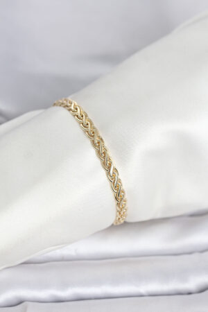 CM 14K Gold Renk Sarmal Zincir Model Kadın Bileklik