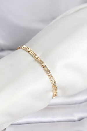 CM 14K Gold Renk Geometrik Model Kadın Bileklik