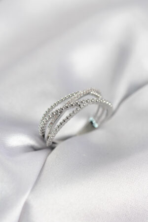 Gümüş Renk Sarmal Model Kadın Yüzük