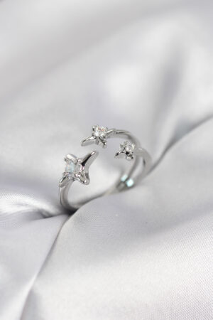 Minimal Kutup Yıldızı Model Gümüş Renk Kadın Yüzük