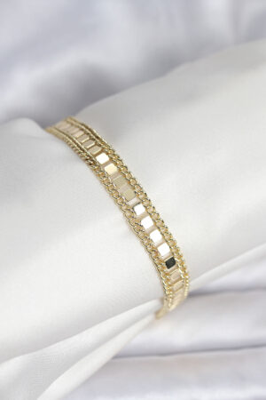 316L Çelik Gold Renk Pullu Zincir Model Kadın Bileklik