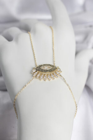 Pirinç Gold Renk Zirkon Taşlı Göz Model Kadın Şahmeran