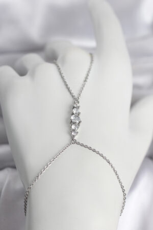 Pirinç Gümüş Renk Zirkon Taşlı Kadın Şahmeran